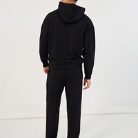 Ensemble survêtement personnalisable pour homme, sweat à capuche de haute qualité, noir, en molleton, pour l'hiver, grandes tailles, avec logo imprimé