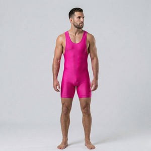 Lightweight Polyester Fabric Plus Size Short Sleeve Custom Sublimation Printed Unisex Wrestling <b>Singlets</b> Stretchable Breathable - Product Image 5