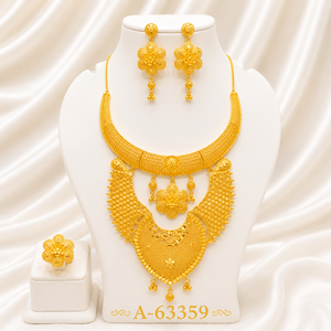 Conjunto de Collar Clásico Vintage, Chapado en Oro de 14K, Cadenas de Aleación de Latón, Regalo de Joyería para Aniversario de Bodas - Product Image 6