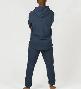 Sweat à capuche noir pour homme en molleton doux, style streetwear décontracté, chaud et respirant pour l'hiver, en polyester/coton lavé - Product Image 5