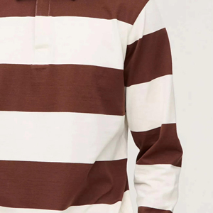 Maillot de rugby pour homme, manches longues, impression personnalisée du logo, rayures contrastées, respirant, séchage rapide, service OEM, maillot de rugby à manches longues - Product Image 4