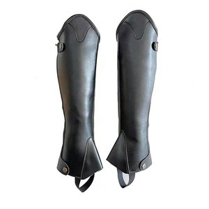 Cow Leather Equipment Genuine Leather <b>Half</b> <b>Chaps</b> Top Quality <b>Half</b> <b>Chaps</b> Horse Riding <b>Half</b> <b>Chaps</b> - Product Image 3