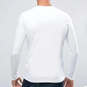 Camisetas Unisex de Manga Larga 100% Algodón, Cuello Redondo Personalizado, Camiseta Casual para Hombre, Venta al Por Mayor de Fábrica, Estilo Casual Liso - Product Image 4