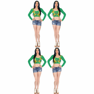 เสื้อครอปท็อปผู้หญิง น้ำหนักเบา ใส่สบาย ผลิตจากวัสดุทนทาน สำหรับขายออนไลน์ - Product Image 6