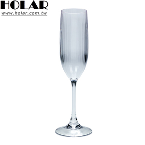 [Holar] Flûte à champagne en plastique incassable de 5 oz à motif texturé, fabriquée à Taïwan, idéale pour les fêtes, les mariages, les toast et les bords de piscine - Product Image 1