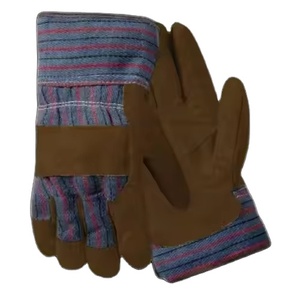 Gants de travail industriels robustes en cuir de vachette pleine fleur avec doublure en coton pour la protection des mains des riggers - Product Image 6