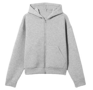 เสื้อฮู้ดมีซิป460gsm สำหรับผู้ชายเสื้อครอปผ้าฝ้าย100% เสื้อกันหนาวสำหรับฤดูหนาวปล่อยไหล่ตกดีไซน์โอเวอร์ไซส์ผ้าเทอร์รี่ฝรั่งเศส - Product Image 1