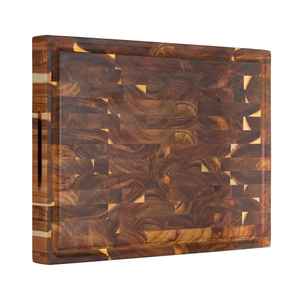 Juego de Tablas de Cortar de Madera de Acacia Premium con Ranura para Jugos, Reversible, Apta para Lavavajillas, Ecológica y Ligera para la Cocina - Product Image 6