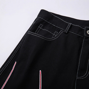 Pantalones Vaqueros Anchos con Bordado Personalizado Glory, Jeans Holgados de Estilo Urbano para Hombre y Mujer, Fabricación OEM - Product Image 5