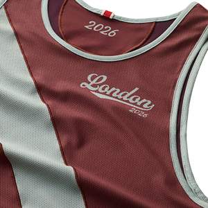 Wholesale Custom Sublimated Knitted Spandex/Polyester Quick Dry Breathable Sports Tank Top Crew Neck <b>Running</b> Marathon Singlets - Product Image 3