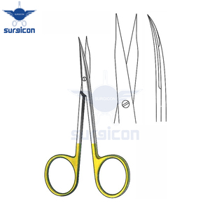 Ciseaux chirurgicaux Steven Scissors 10 cm (4 pouces) à lame incurvée, en carbure de tungstène TC doré, précision en acier inoxydable - Product Image 2