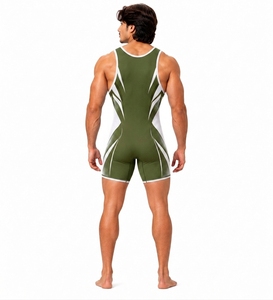Camiseta Deportiva sin Mangas para Hombre, Color Verde Oliva, Cuello Redondo, Compresión, Spandex, Poliéster, Transpirable, Sin Costuras, Estampada, para Todas las Temporadas - Product Image 2