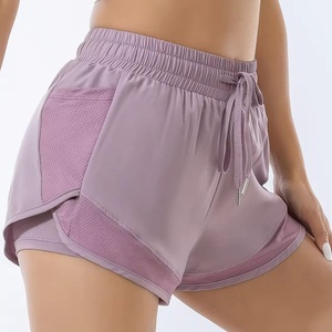 Contrast Mesh Panel pattern Super Mesh And Polyester Made <b>Ladies</b> Double Layer Soccer <b>Shorts</b> <b>Jersey</b> Adventure Activities <b>Short</b> - Product Image 5
