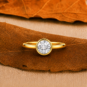 Classic Luxury 1.00 Carat 14K Yellow Gold Brilliant Cut Lab Grown Diamond IGI Certified Engagement <b>Wedding</b> <b>Ring</b> Fine Jewellery - Product Image 6