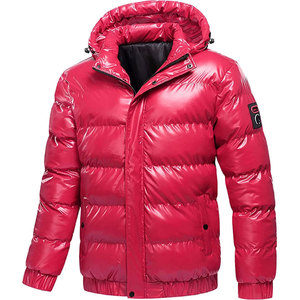 Veste matelassée réversible imperméable à capuche pour homme, avec logo imprimé sur le devant, personnalisable en gros, OEM, multi-poches, hiver - Product Image 3