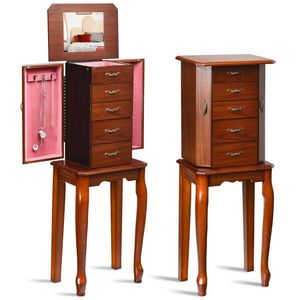 Grande capacité de rangement, armoire à bijoux à 5 tiroirs, commodes élégantes - Product Image 4