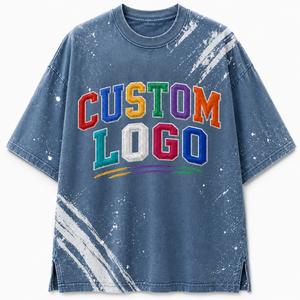 Custom Oversized <b>Graphic</b> T Shirt <b>Vintage</b> Streetwear Heavyweight Cotton <b>Tee</b> Colorful Letter Print Casual Fashion Shirt - Product Image 1