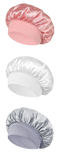 Gorro de satén con banda ancha de pedrería completa para dormir, cuidado del cabello, turbante, pañuelo, gorra, diadema para salón, ducha y maquillaje - Product Image 3