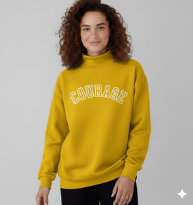 Sweat-shirt molletonné décontracté à col montant pour femme, en polyester/coton, de haute qualité, épais et surdimensionné, personnalisé pour l'hiver - Product Image 1