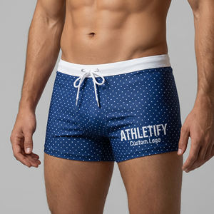 Shorts de bain pour hommes personnalisables avec logo Athletify, séchage rapide, UPF50+, écologiques, respirants, durables, confortables, pour le sport d'été - Product Image 1
