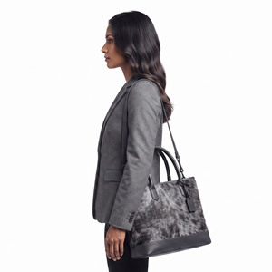 Women's Real Cowhide Hair on <b>Handbag</b> <b>Summer</b> Fashion Tote Bag with Zipper Closure Vintage Shopper Design - Product Image 4