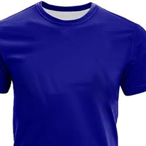 T-shirts bleus à manches courtes avec col rond, coupe classique, t-shirts décontractés en jersey - Product Image 2