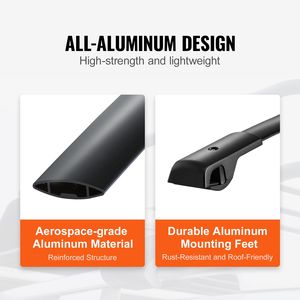 Barras Transversales para Techo de Subaru Forester, Modelo 2014-2021, de Aluminio con Capacidad de Carga de 200 Libras, Rieles Laterales Elevados - Product Image 5