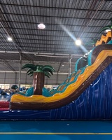 Tobogán Acuático Inflable Comercial de PVC Resistente Personalizado para Niños y Adultos para Exteriores