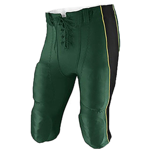 Black <b>Padded</b> Football Pants Belt Closure Athletic Sportswear Breathable Adult Football Practice Wear Mens Performance Gear - Product Image 5
