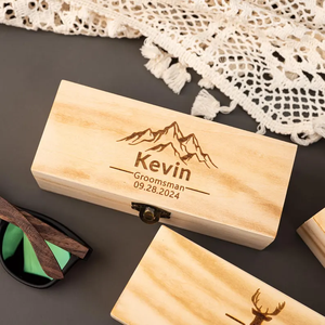 Vietnam-Made Stylish Wooden Glasses <b>Box</b> Rectangle Design Durable and Elegant Eyewear <b>Storage</b> for Sunglasses and Glasses - Product Image 6