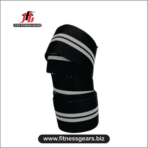 Sangles élastiques de soutien pour genoux, protection et compression en nylon et coton avec fermeture auto-agrippante pour haltérophilie, entraînement, gym et fitness - Product Image 6