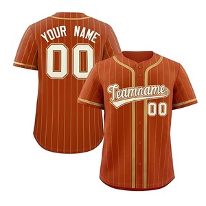 Maillots de baseball à manches courtes respirants de haute qualité, conception personnalisée OEM, impression par transfert thermique, couleurs personnalisées, t-shirt de baseball - Product Image 1