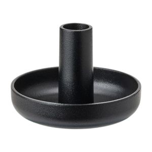 Support de bougie en fer forgé pour bougies chauffe-plat, finition noire thermolaquée, pour la décoration intérieure, la mise en scène d'événements et l'éclairage. - Product Image 1