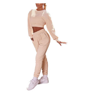Best Material <b>Top</b> Manufacturer Factory Rate Best Selling Latest Faction Casual Women Crop <b>Top</b> Tracksuits - Product Image 3