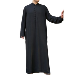 <b>Mens</b> Full Length Islamic Comfortable Soft Fabric Daily Prayer Clothing <b>Mens</b> Traditional Long Sleeve Juba - Product Image 1