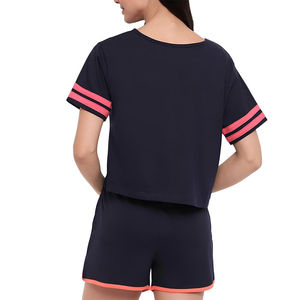 Conjuntos de Ropa de Verano para Mujer 2026, Última Tendencia, MOQ Bajo, Camiseta de Manga Corta con Cuello Redondo y Pantalones Cortos, Conjunto de 2 Piezas, Ropa Sólida para Mujer - Product Image 3