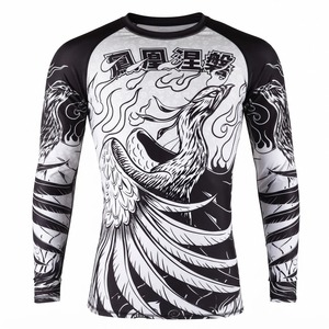 Conjunto de Rash Guard y Spats de BJJ No-Gi Personalizado con Cintura Elástica Sublimada, Traje de Compresión para Grappling, Proveedor de Fábrica - Product Image 5