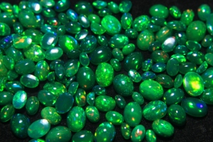 Opal Cabochon Natural Ethiopian Oval Cut Green Multi Color Rainbow <b>Fire</b> Smoky Treated Opal Jewelry Making - Product Image 4