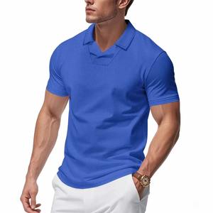 Camiseta Polo de Verano para Hombre, Diseño Informal Holgado con Textura Waffled, Tejido Sólido - Product Image 6