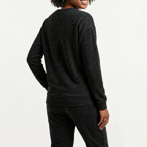 Sudadera de Invierno para Mujer, Cuello Redondo, Logotipo Bordado, Transpirable, 100% Algodón, Corte Holgado, Estilo Urbano, Venta al Por Mayor - Product Image 4