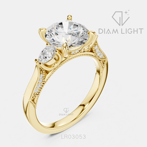 Bague de fiançailles et d'anniversaire fantaisie en or blanc 14 carats avec diamant de laboratoire rond de 2,00 carats, couleur F+, clarté VS+, certifié IGI - Product Image 6