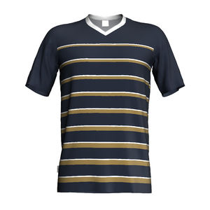 Maillot de football personnalisé bleu pour adulte, vêtement de sport en polyester avec impression par sublimation du nom, maillot de football du club de France - Product Image 1