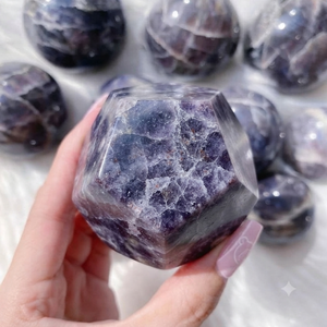 Iolita Natural Pulida, Dodecaedro Rayado, Piedra Geométrica, Cristal, Gema, Feng Shui, Piedras Curativas, Cristal Reiki - Product Image 4