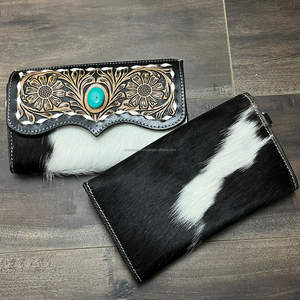 Cartera de Muñeca de Diseño Occidental 2025 para Mujer, Bolso de Mano de Cuero Vacuno, Cartera de Cuero Genuino Hecha a Mano, Monedero para Dinero y Tarjetas - Product Image 5