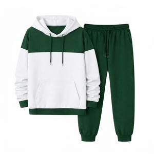 Ensemble sweat-shirt et pantalon de survêtement Red Sun Fade Vintage Streetwear, coupe ample, taille double élastique, imprimé sérigraphié - Product Image 3