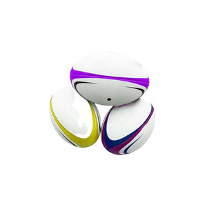 Ballon de rugby professionnel en cuir, taille 9, résistant à l'eau, impression sérigraphique personnalisée avec logo, vente en gros - Product Image 6