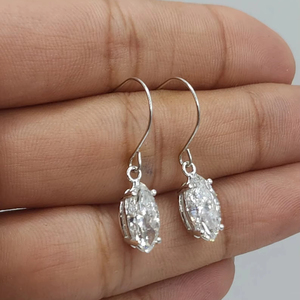 Pendientes colgantes minimalistas de oro de 14 quilates con diamante negro de corte brillante redondo cultivado en laboratorio de 0.40 quilates para mujer, regalo para fiesta - Product Image 1