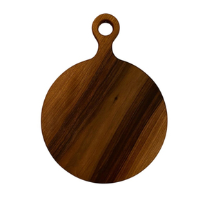 Planche à pizza ronde en bois au design élégant avec poignée, planche à découper et à servir pour le fromage, accessoire de cuisine à bon prix - Product Image 4