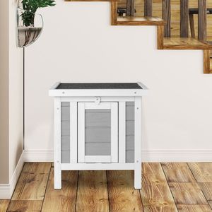 Gabbia per Conigli in Legno Grigio Impermeabile da 20 Pollici, Habitat per Piccoli Animali - Product Image 1