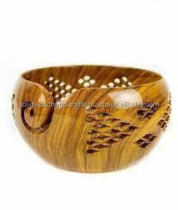 Meilleures ventes, bol à fil en bois fait à la main, bol en laine, porte-fil, bol en bois pour le tricot - Product Image 2